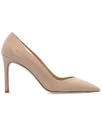 Stuart Weitzman Anny Pointed Toe Pumps - Natural