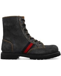 Gucci - Denim Ankle Boots - Lyst