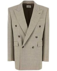Saint Laurent - Double-Breasted Long-Sleeved Jacket - Lyst