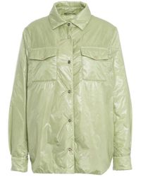 Herno - Long Sleeved Press-Stud Down Jacket - Lyst