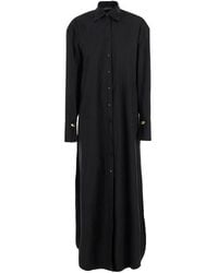 FEDERICA TOSI - Long Shirt Dress With Metallic Cuffs - Lyst