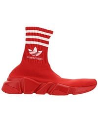 Balenciaga - X Adidas Logo Embroidered Sock Sneakers - Lyst