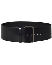 Ann Demeulemeester - High-Waisted Brushed Leather Belt With Vintage-Effect Buckle - Lyst