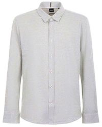 BOSS - Button-Up Long-Sleeved Shirt - Lyst