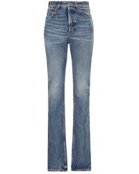 Saint Laurent - 90's High Waist Slim Fit Jeans - Lyst
