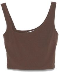 Patrizia Pepe - Scoop Neck Crop Top - Lyst
