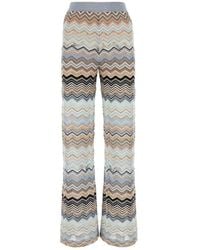 Missoni - Zigzag-knit Straight-leg Sequin-embellished Trousers - Lyst