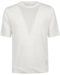 Ballantyne - Short-sleeved Crewneck Knitted T-shirt - Lyst