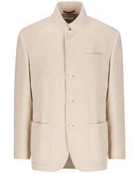 Brunello Cucinelli - Long Sleeved Single Breasted Jacket - Lyst