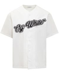 Off-White c/o Virgil Abloh - Logo Embroidered Short-sleeved Shirt - Lyst