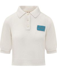 Marni - Cashmere Flower Detail Polo - Lyst