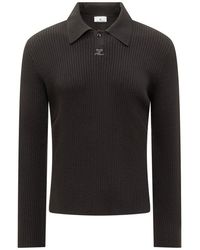 Courreges - Courreges Ribbed Polo Shirt - Lyst