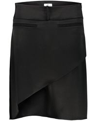 Courreges Infinity Heritage Satin Skirt in Black | Lyst