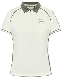 EA7 - Polo With Logo Print - Lyst