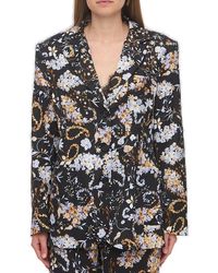 Ermanno Scervino - Floral Printed Single-breasted Jacket - Lyst