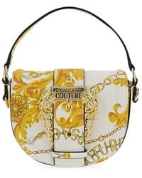 Versace - Baroque Printed Foldover Top Crossbody Bag - Lyst