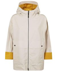 Aspesi - Hennie Pleat Detailed Hooded Jacket - Lyst
