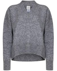 Alysi - V-Neck Long Sleeved Knitted Jumper - Lyst