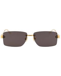 Bottega Veneta - Rectangle-frame Rimless Sunglasses - Lyst