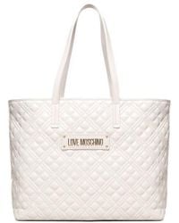 Love Moschino - Lettering Logo Quilted Shopper Bag - Lyst