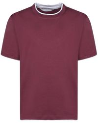 Brunello Cucinelli - Contrasting Edges T-Shirt - Lyst