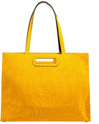 Fendi Ff Vertigo Jacquard Shopper Tote Bag - Yellow