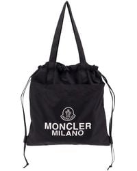 Moncler - Logo Printed Drawstring Tote Bag - Lyst