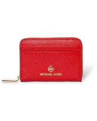 MICHAEL Michael Kors, Bags, Michael Kors Small Leather Blakely Card Wallet  In Color Oxblood