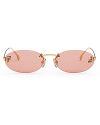 Fendi Round Frame Sunglasses - Pink