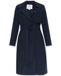 Woolrich - Trench Coat With Logo - Lyst