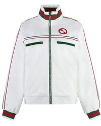 Gucci - Logo Embroidered Zip-up Jacket - Lyst