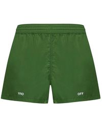 Off-White c/o Virgil Abloh - Off Logo Swim Shorts - Lyst