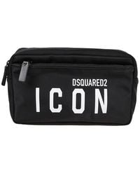 DSquared² - Icon Logo Printed Toiletry Bag - Lyst