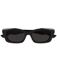 McQueen - Rectangular Frame Sunglasses - Lyst