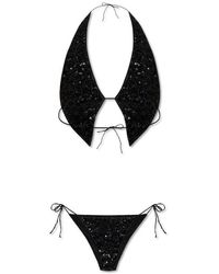 Oséree - Sequin-embellished Halterneck Two-piece Bikini Set - Lyst