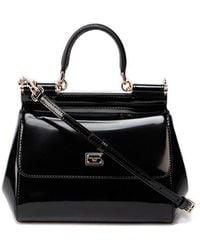 Dolce & Gabbana - Patent Leather 'sicily' Handbag - Lyst