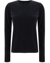 Givenchy - Allover Logo Printed Long-Sleeved Top - Lyst