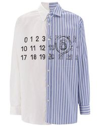 MM6 by Maison Martin Margiela - Panelled Button-up Shirt - Lyst
