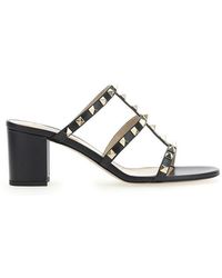 valentino block heel sandal