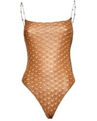 Missoni - Metallic Crochet-knit One-piece Swimsuit - Lyst