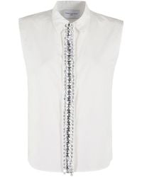 Isabelle Blanche - Embellished Sleeveless Shirt - Lyst