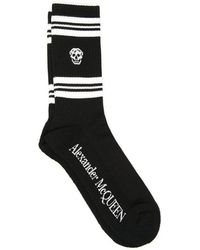 Alexander McQueen - Skull Logo Sport Crew Socks - Lyst