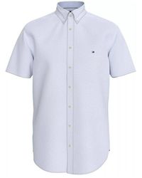 Tommy Hilfiger - Flag Embroidered Short-Sleeved Shirt - Lyst