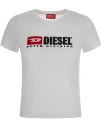 DIESEL - Logo Patch Crewneck T-shirt - Lyst