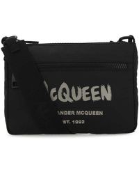 Alexander McQueen Graffiti Phone Bag - Black