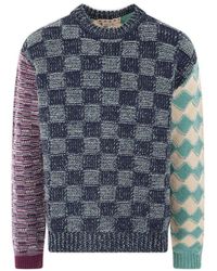 Marni - Checkered Knit Sweater - Lyst