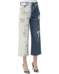 Givenchy - Dipped Wide-leg Cropped Jeans - Lyst