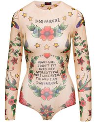 DSquared² Patterned Body - White
