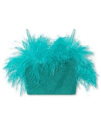 Oséree - Crop Top With Feathers - Lyst