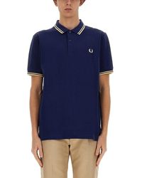 Fred Perry - Logo Embroidered Short Sleeved Polo Shirt - Lyst